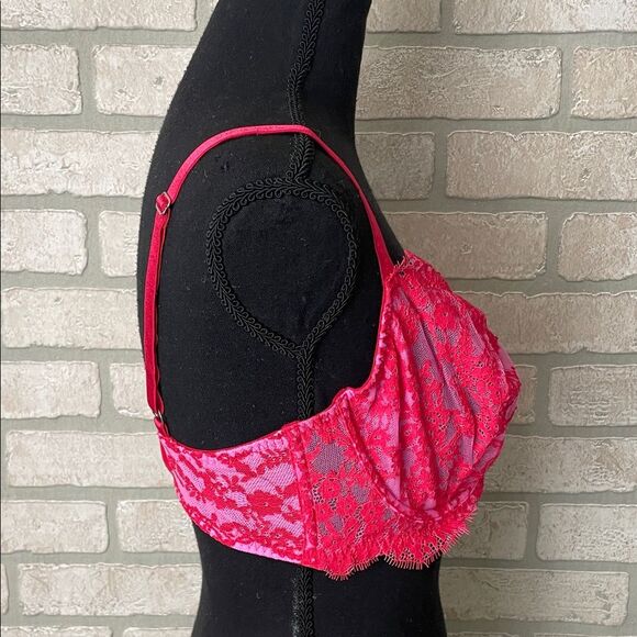 Victoria’s Secret Dream Angels Push-Up Red Lace Underwire Bra Size 36DD - Picture 4 of 7